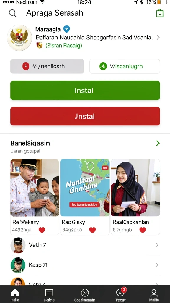 Tampilan awal yang menarik dan mudah dinavigasi.