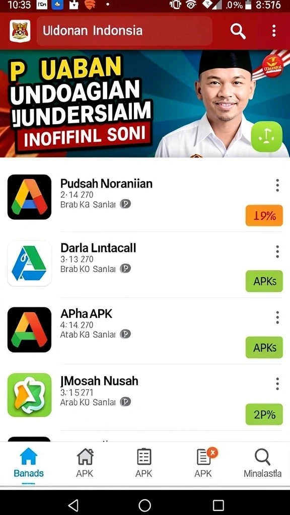 Tampilan awal antarmuka yang ramah pengguna.