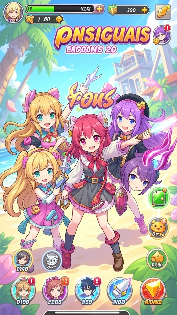 Karakter dalam game yang beragam dan unik.