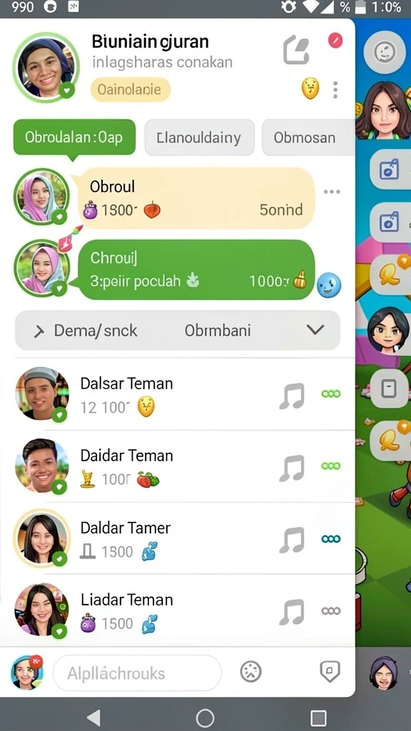 Menu permainan yang bervariasi dan mudah diakses.