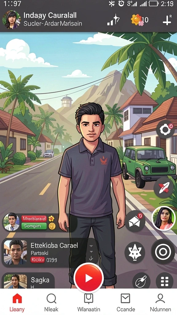 Karakter utama dalam aksi melawan musuh.