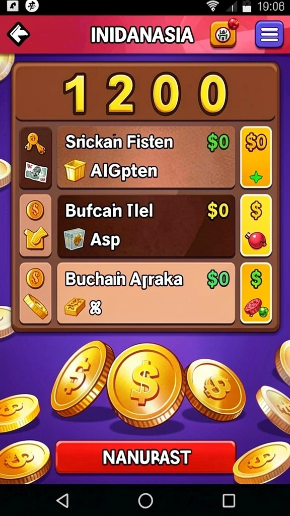 Tampilan menu utama yang menarik dan interaktif.