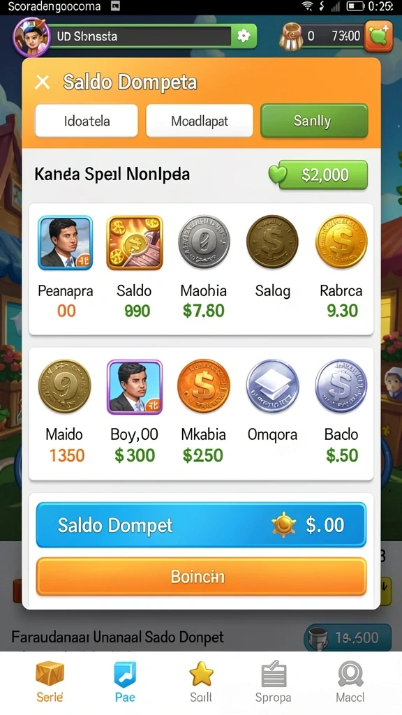 Screenshot dari salah satu permainan slot yang populer.