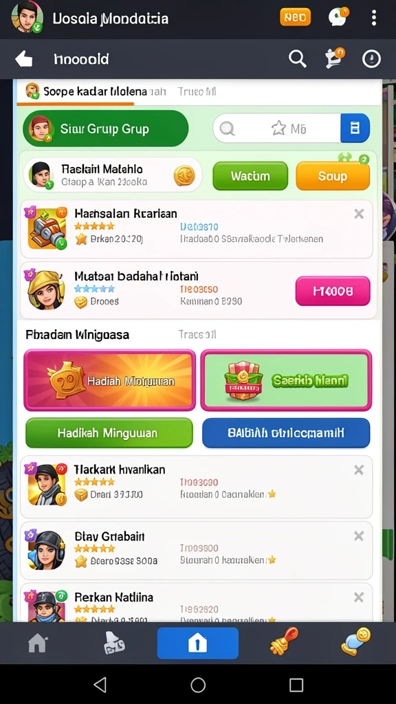 Gambar karakter yang dapat dikustomisasi sesuai keinginan.