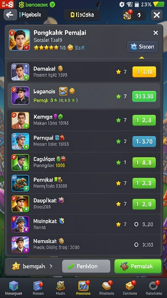 Screenshot menunjukkan karakter baru yang sedang diperkenalkan.