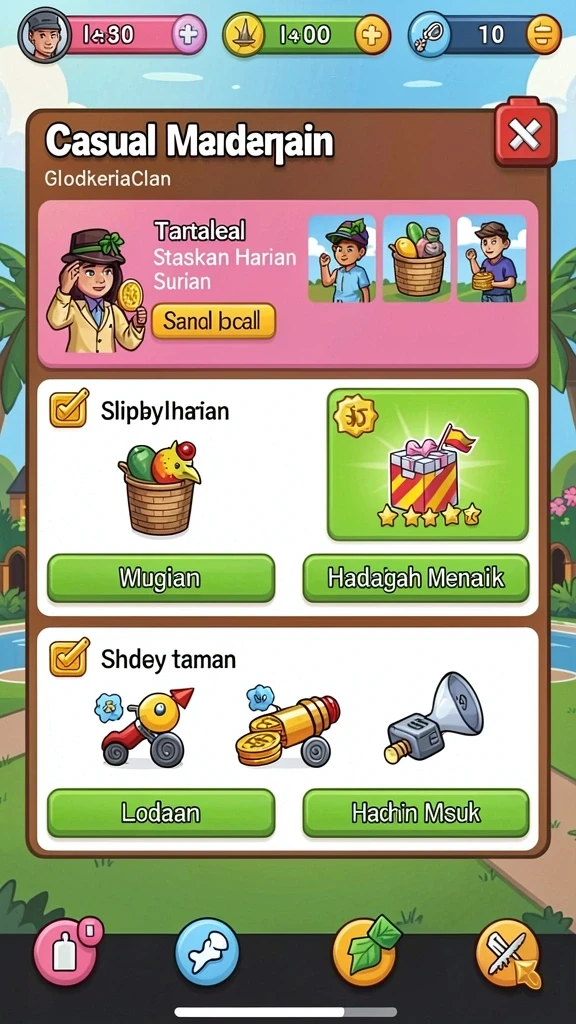Karakter kustom yang bisa diubah sesuai keinginan.